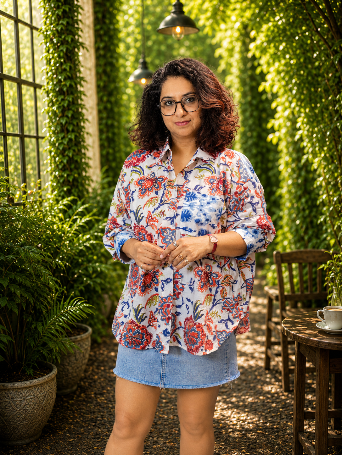 Rangrez Hand Block Printed Anti-Fit Shirt