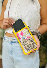 Load image into Gallery viewer, Multicolor Hand Block Printed Quilted Patch Work Mobile Pouch For Women