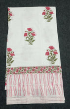 Load image into Gallery viewer, Pink Marigold Hand Block Printed Curtain