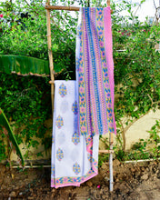 Load image into Gallery viewer, Silver Dreams Mulmul Saree