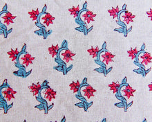 Load image into Gallery viewer, Pink Hand block Printed Cotton Table Cover