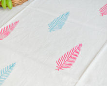 Load image into Gallery viewer, Pink Hand block Printed Cotton Table Cover