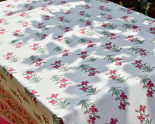 Load image into Gallery viewer, Pink Flower Printed Cotton Table Cover
