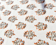 Load image into Gallery viewer, Orange Buta Printed Cotton Table Cover (6 Seater)