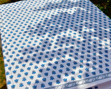 Load image into Gallery viewer, Blue Buta Printed Cotton Table Cover (6 Seater)