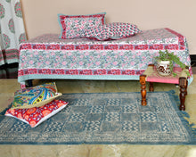 Load image into Gallery viewer, Lilly Hand Block Printed Bedsheet