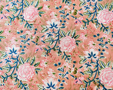 Load image into Gallery viewer, Flowers Hand Block Printed Bedsheet