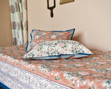 Load image into Gallery viewer, Flowers Hand Block Printed Bedsheet