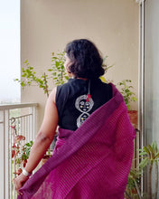 Load image into Gallery viewer, Purple Khadi-Cotton Zari Sari