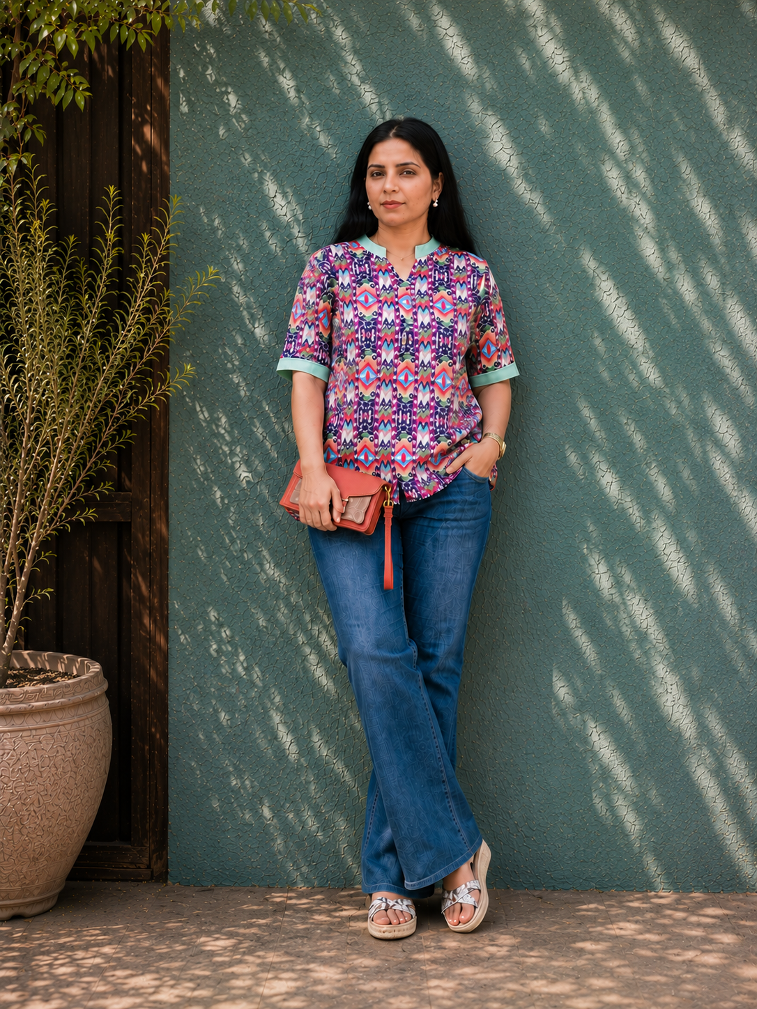 Kaleidoscope Pure Cotton Shirt Top