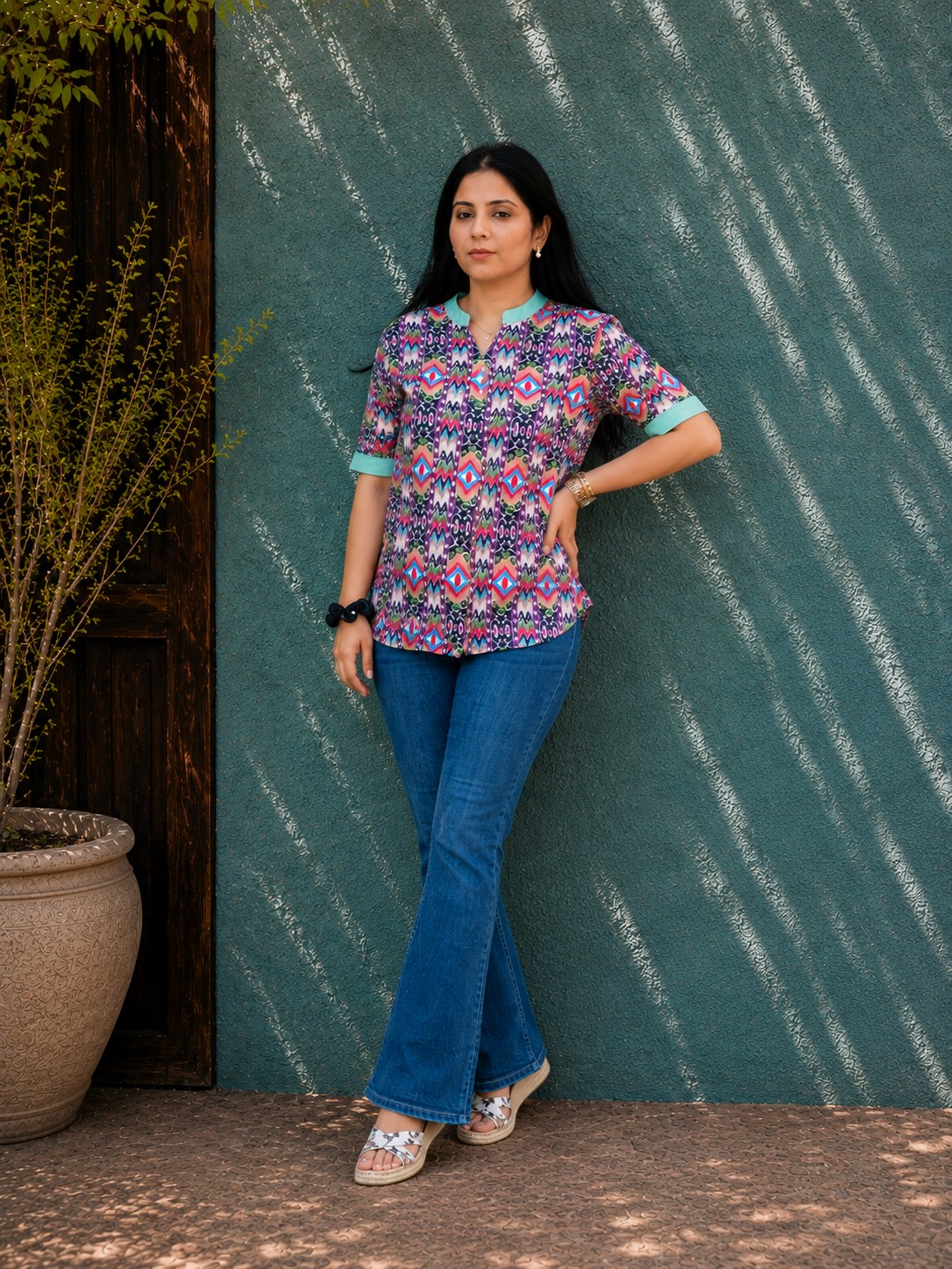 Kaleidoscope Pure Cotton Shirt Top