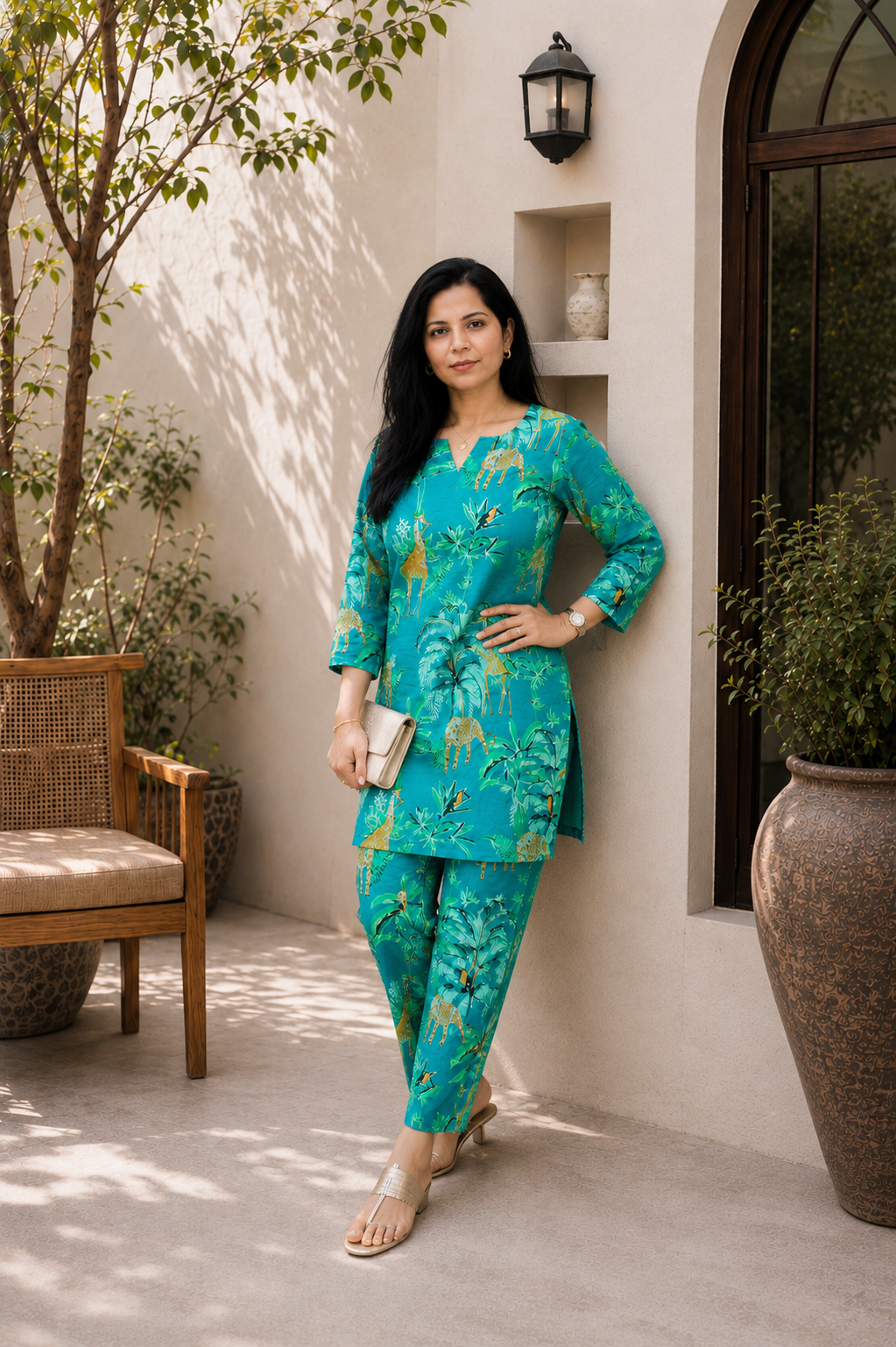 Emerald Safari Pure Cotton Co-Ord