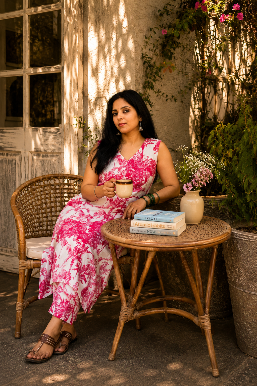 Pink Palms Pure Cotton Co-ord Set