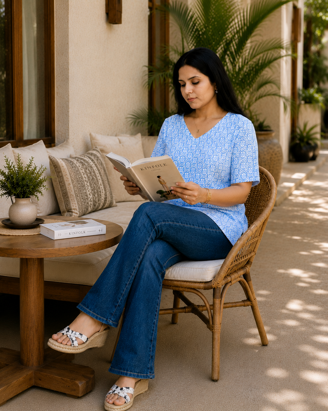 Sky Mist Pure Cotton Short Top