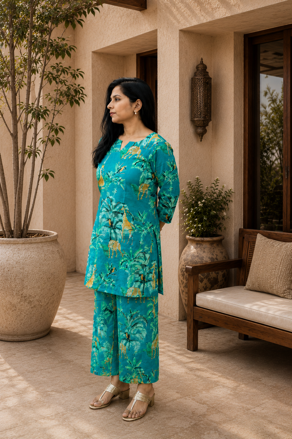 Emerald Safari Pure Cotton Co-Ord