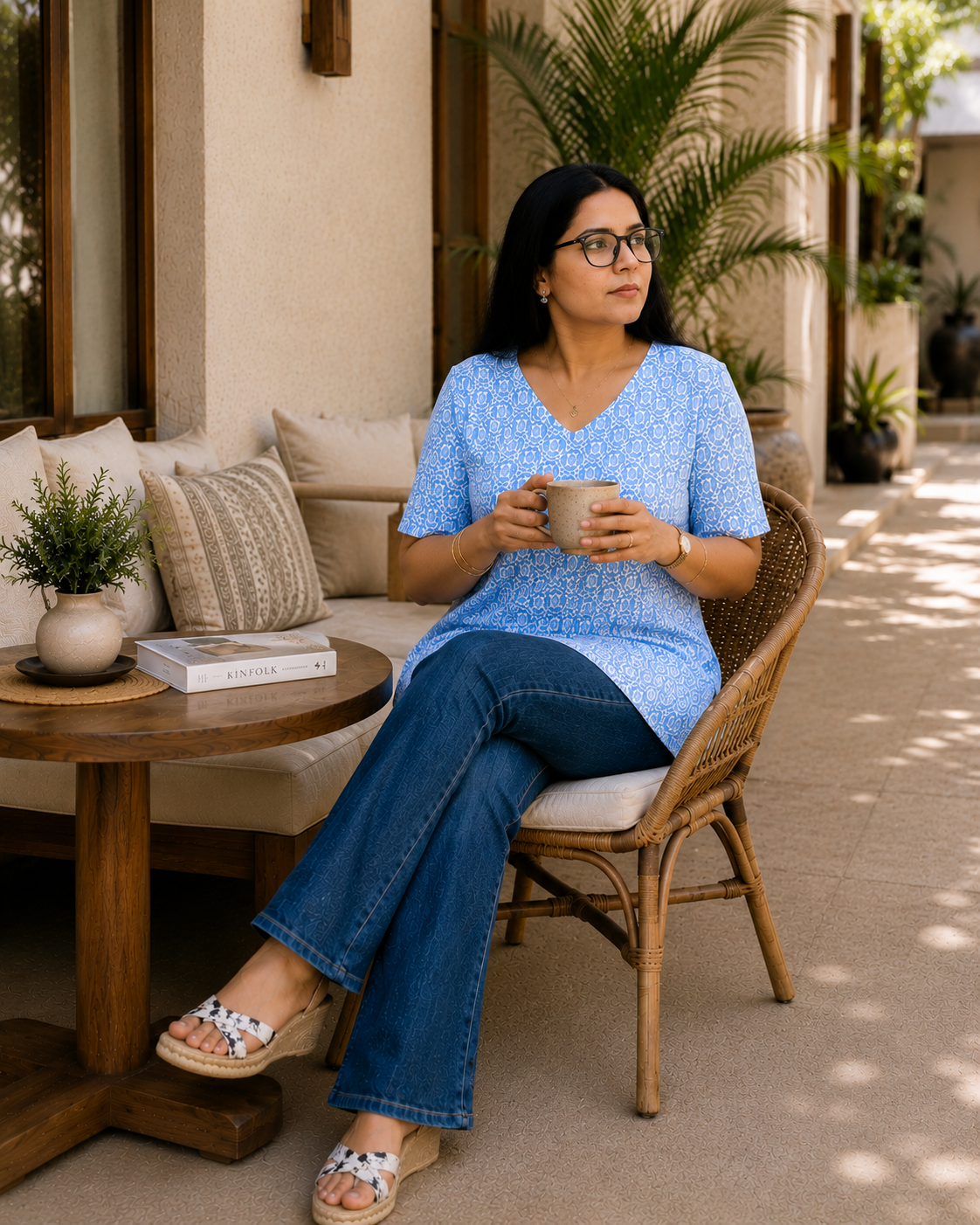 Sky Mist Pure Cotton Short Top