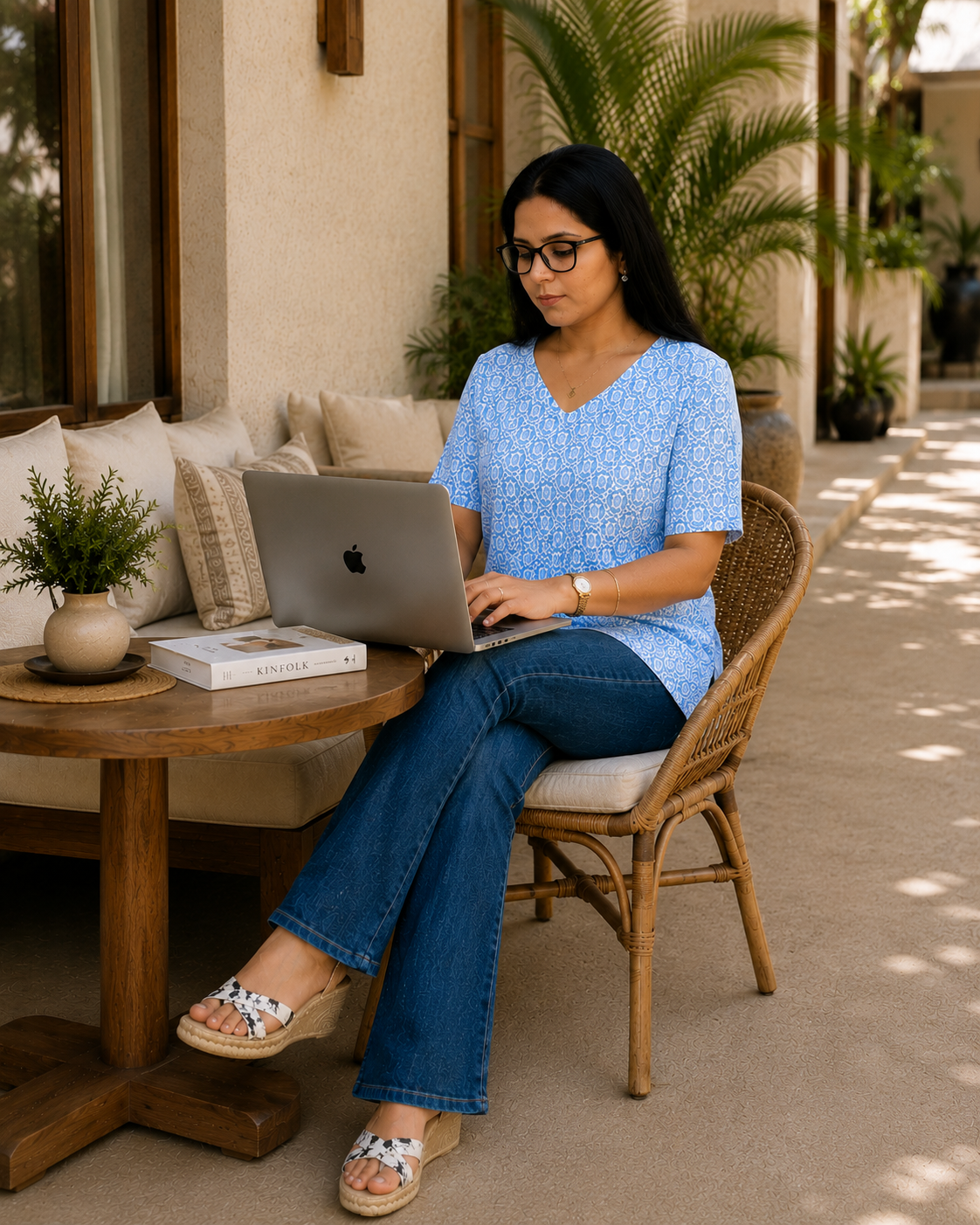 Sky Mist Pure Cotton Short Top