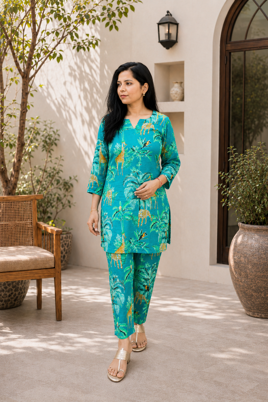 Emerald Safari Pure Cotton Co-Ord