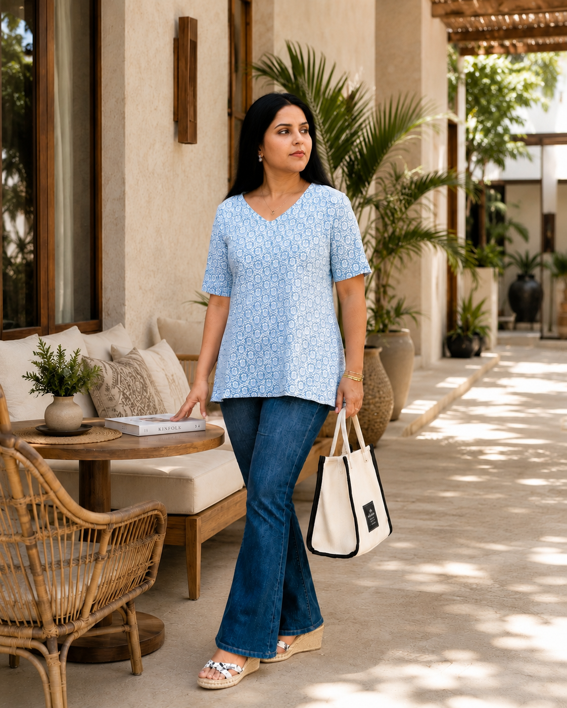 Sky Mist Pure Cotton Short Top