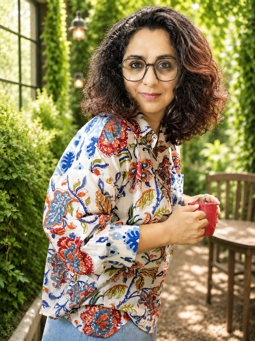 Rangrez Hand Block Printed Anti-Fit Shirt