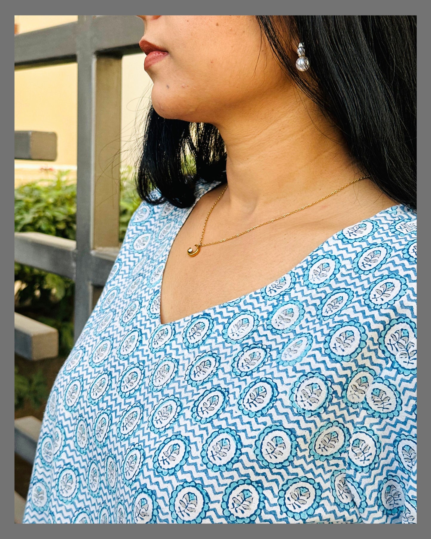 Sky Mist Pure Cotton Short Top