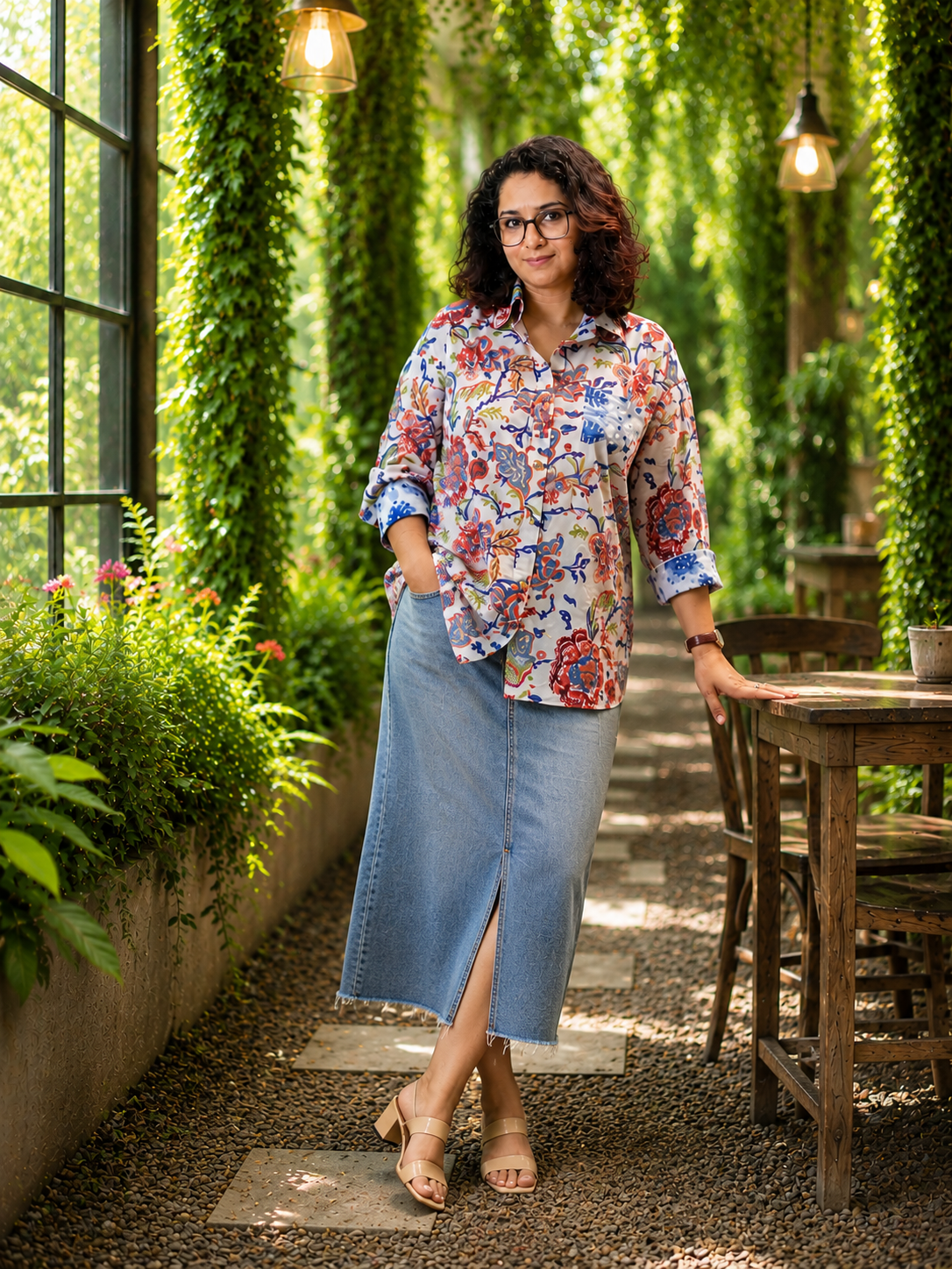 Rangrez Hand Block Printed Anti-Fit Shirt