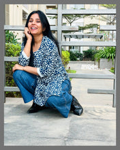 Load image into Gallery viewer, Indigo Cotton Printed Kurta
