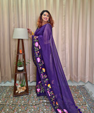 Load image into Gallery viewer, Jamuni Mul Cotton Embroidery Saree For Women
