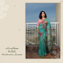 Load image into Gallery viewer, Green Kutchi Extra Weft Weaving Cotton Saree
