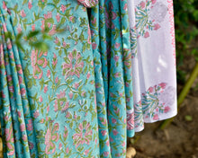 Load image into Gallery viewer, Sea Blues Mulmul Saree

