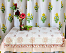 Load image into Gallery viewer, Multicolor Hand Block Printed Cotton Table Cover
