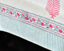 Load image into Gallery viewer, Pink Hand block Printed Cotton Table Cover

