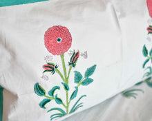 Load image into Gallery viewer, Blue Marigold Printed Bedsheet
