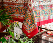 Load image into Gallery viewer, Gulmohar - Premium Hand Block Printed Table Cloth
