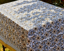 Load image into Gallery viewer, Grey Printed Cotton Table Cover (6 Seater)
