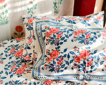 Load image into Gallery viewer, Gulab Bouquet Hand Block Printed Bedsheet

