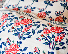 Load image into Gallery viewer, Gulab Bouquet Hand Block Printed Bedsheet
