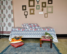 Load image into Gallery viewer, Gulab Bouquet Hand Block Printed Bedsheet
