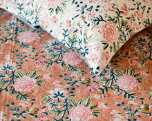 Load image into Gallery viewer, Flowers Hand Block Printed Bedsheet
