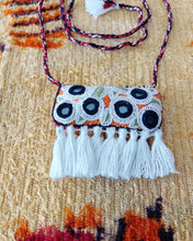 Load image into Gallery viewer, Black &amp; White Mirror Work Neckpiece
