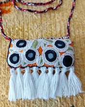 Load image into Gallery viewer, Black &amp; White Mirror Work Neckpiece
