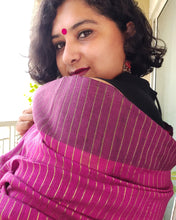 Load image into Gallery viewer, Purple Khadi-Cotton Zari Sari
